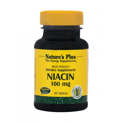 NATURE'S PLUS Niacin (Nicotinic Acid, B3) 100 mg 90tabs